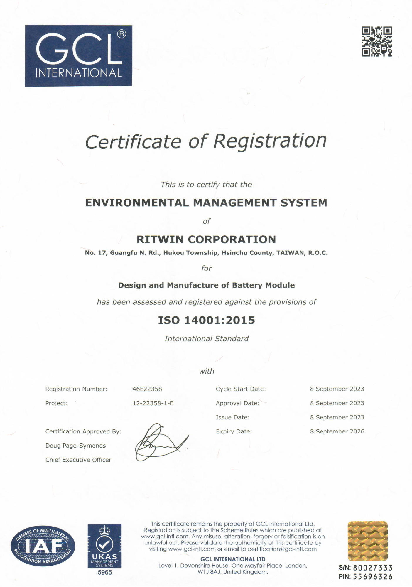 ISO 14001 (RiTWIN)